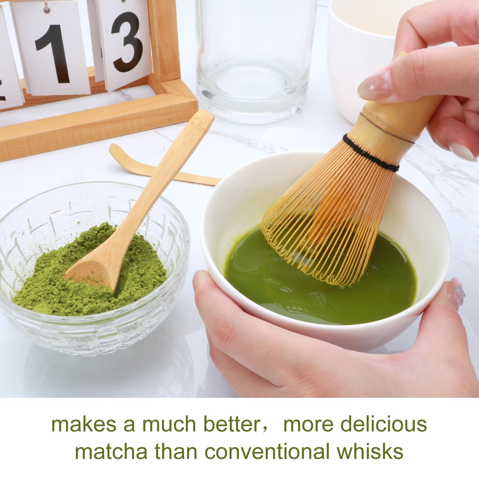 Matcha Whisk Set,Matcha Whisk,Matcha Set,Whisk,Matcha Kit,Chasen Matcha Stirr…