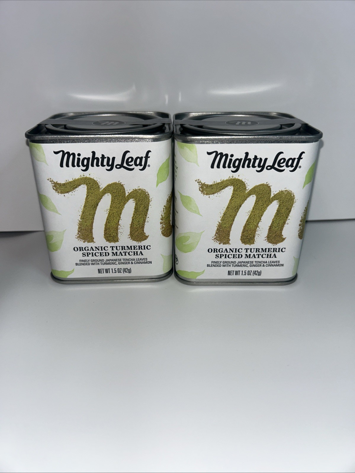 (2) Mighty Leaf Organic Spiced Turmeric Matcha Tea Powder 1.5 Oz (06/2027)