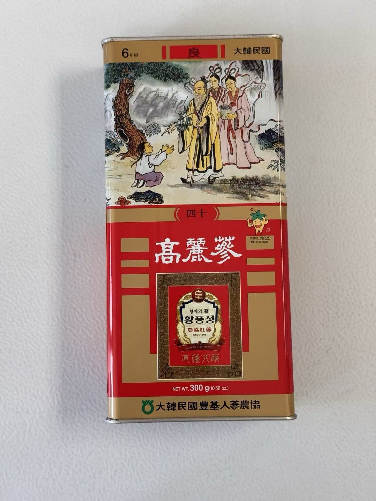 Korean 6 Year Red Ginseng Root Good Grade 40 Ji 300g ( 24Root ) 10% Top Grade