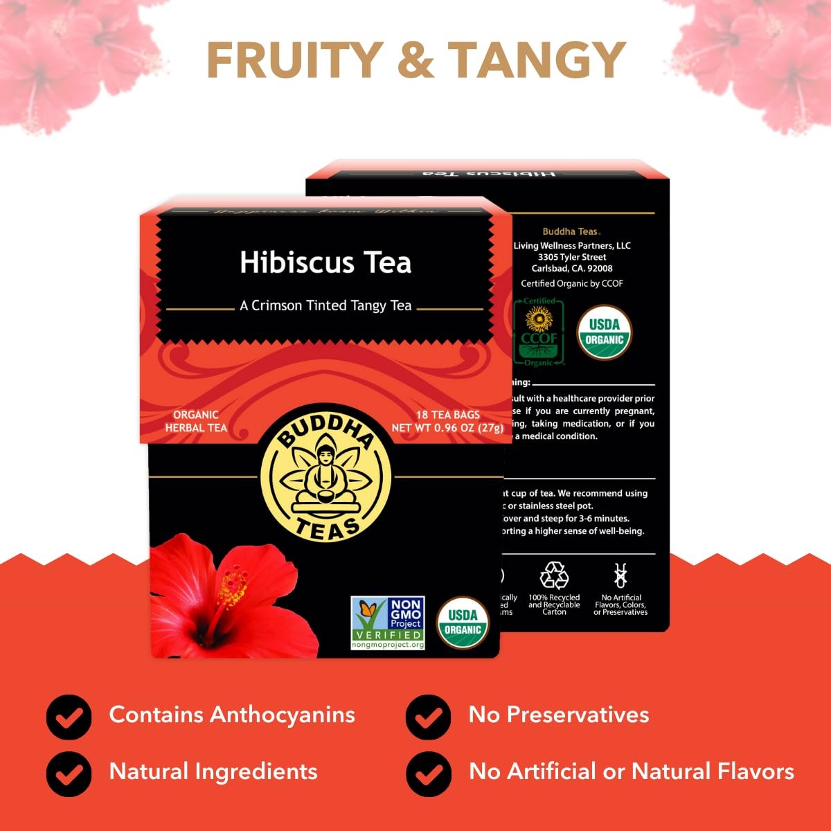 Buddha Teas – Hibiscus – Organic Herbal Tea – For Health & Wellbeing – With…