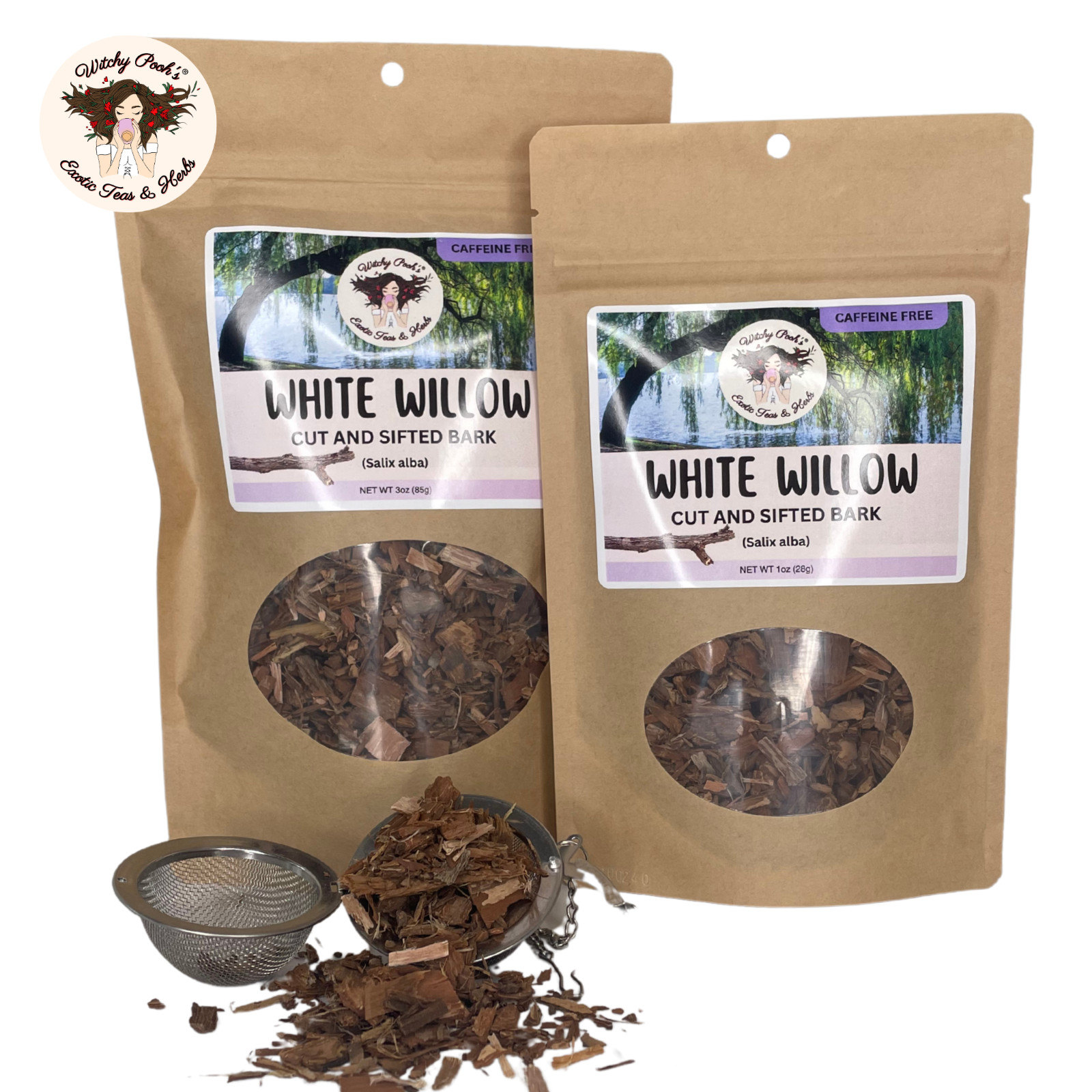 Witchy Pooh’s White Willow Tea – Cut and Sifted Bark, Caffeine Free