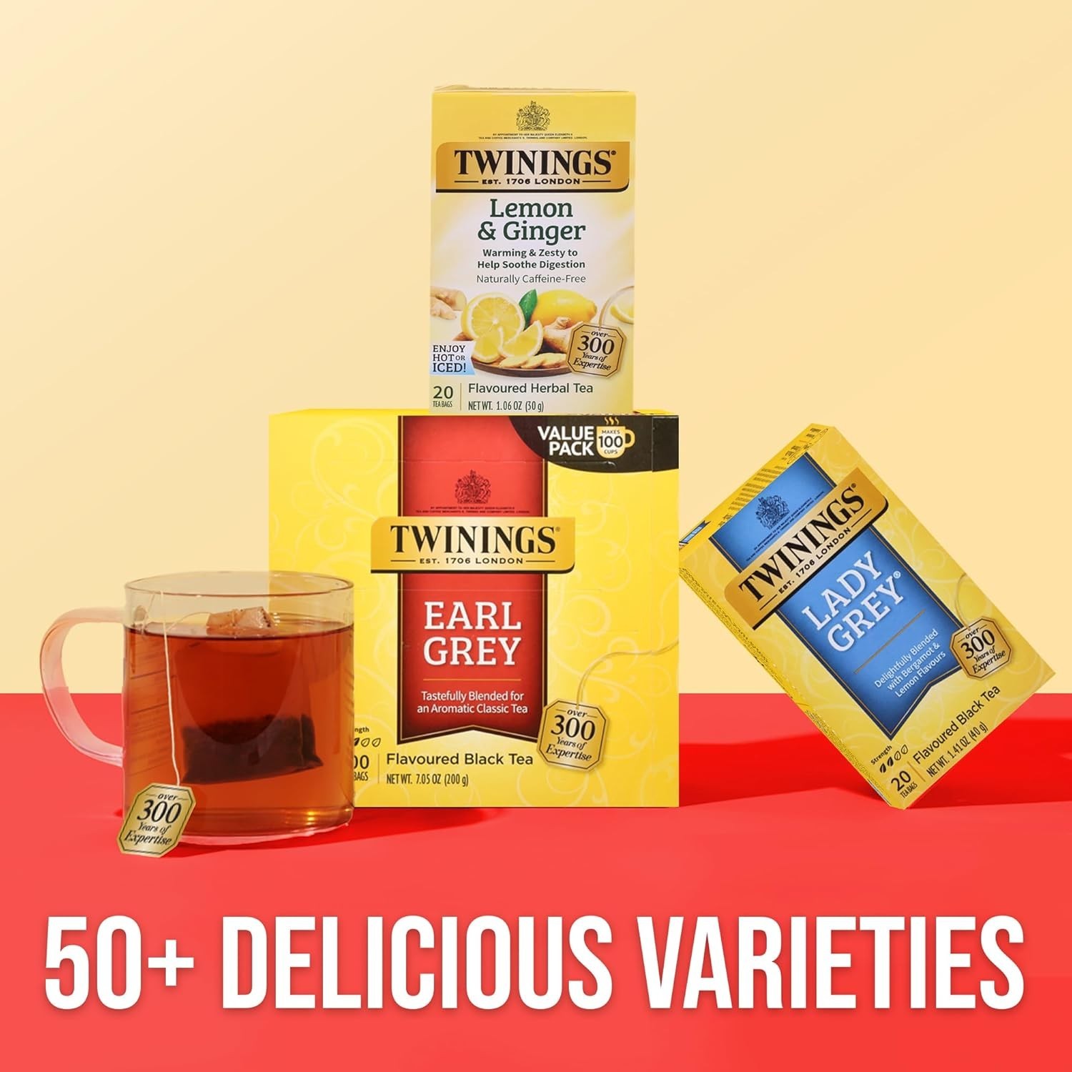 Classic Earl Grey Black Tea 100 Teabags Bergamot Citrus Flavor Uplifting