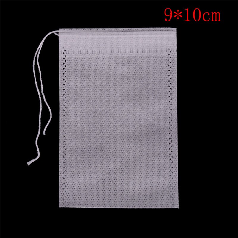 100Pcs Non-woven Empty Teabags String Heat Seal Filter Paper Herb Tea Bag GAMHJ