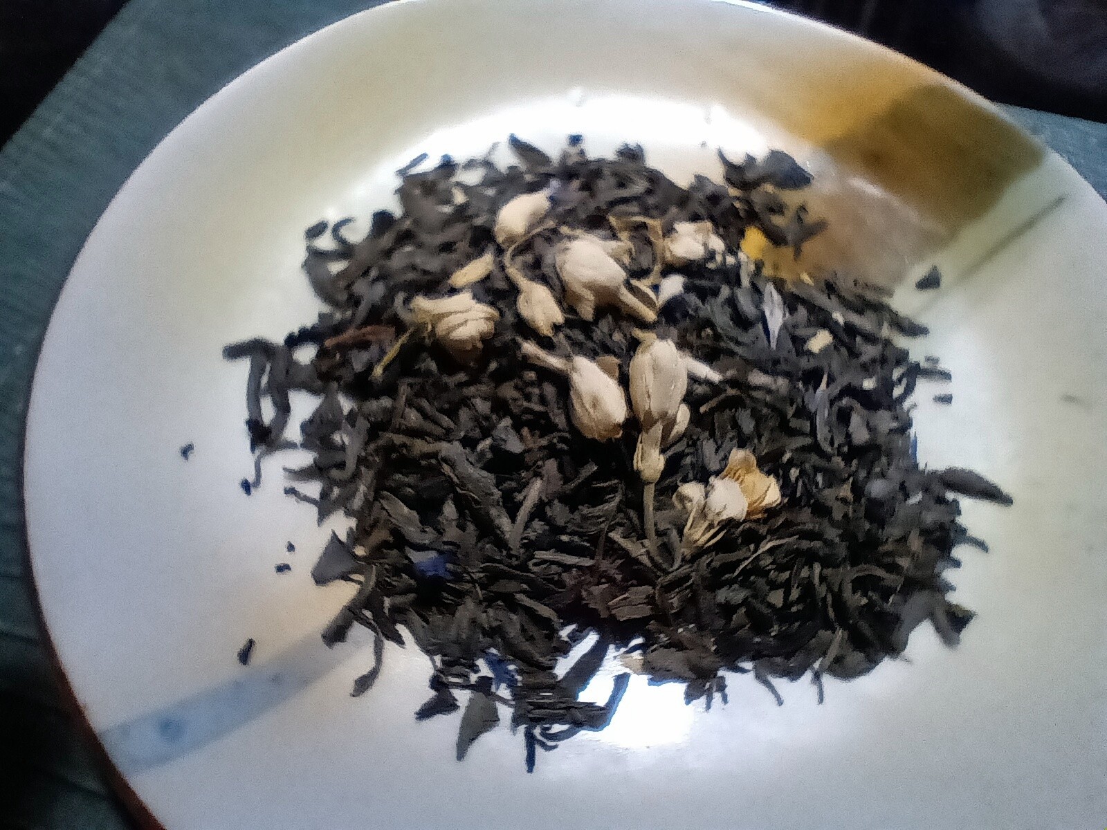 Pomegranate Jasmine Flower Loose Leaf Green Tea Aged Asian Fruity Blend Natural