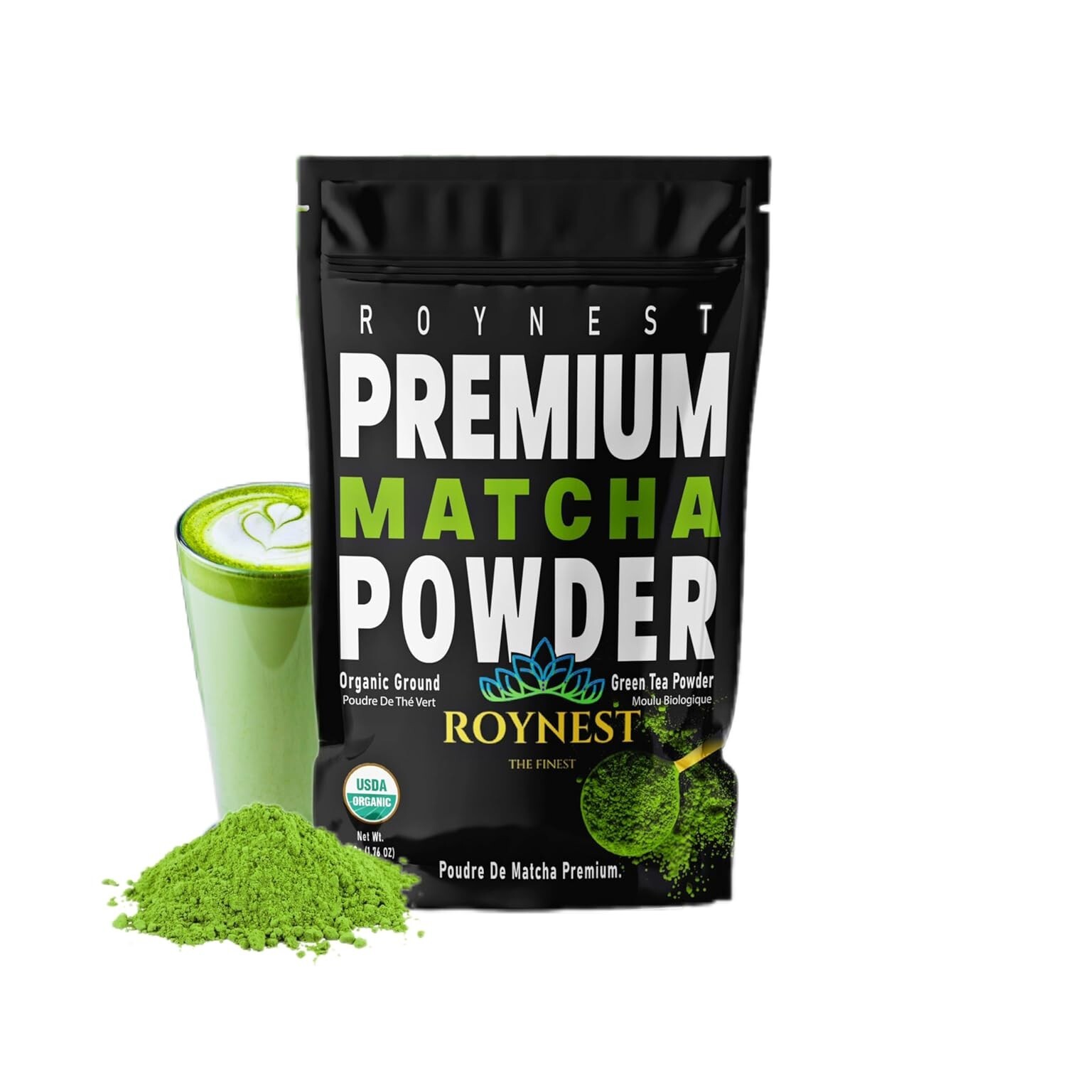Matcha USDA 100% OrgaNico Te Verde En Polvo 1 Oz Para Adelgazar Rapido Sin BPA Y