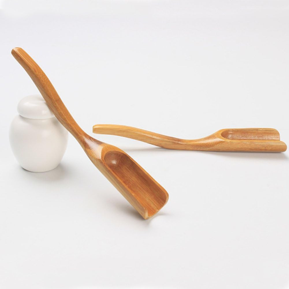 Tea Spoons Natural Bamboo Tea Spoon for Loose Tea ， 6Pcs Kung Fu Tea