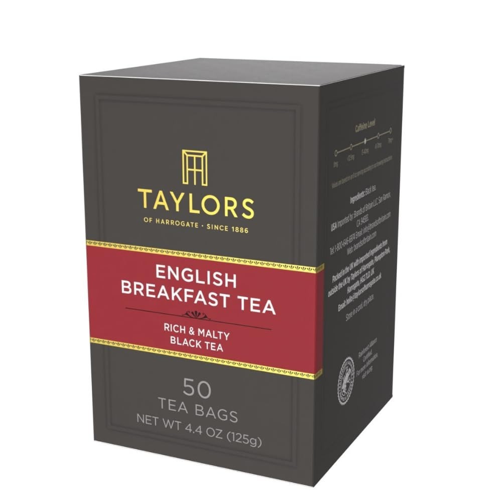 50-Count English Breakfast Tea Bags: Rich, Malty Flavor for All Day Enjoyment