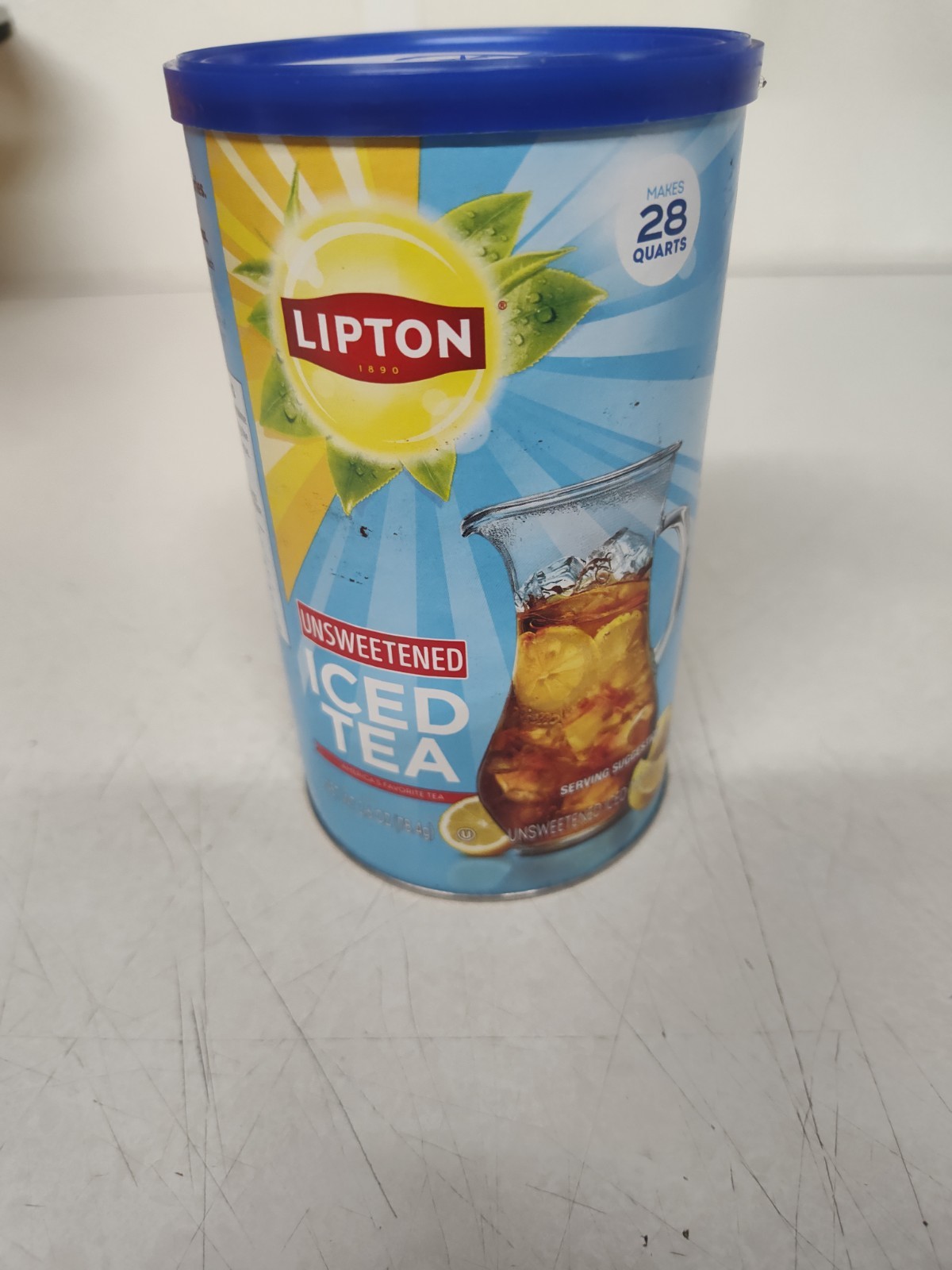 Lipton Caffeinated Unsweetened Instant Iced Tea 28 Quarts fresh new stock.