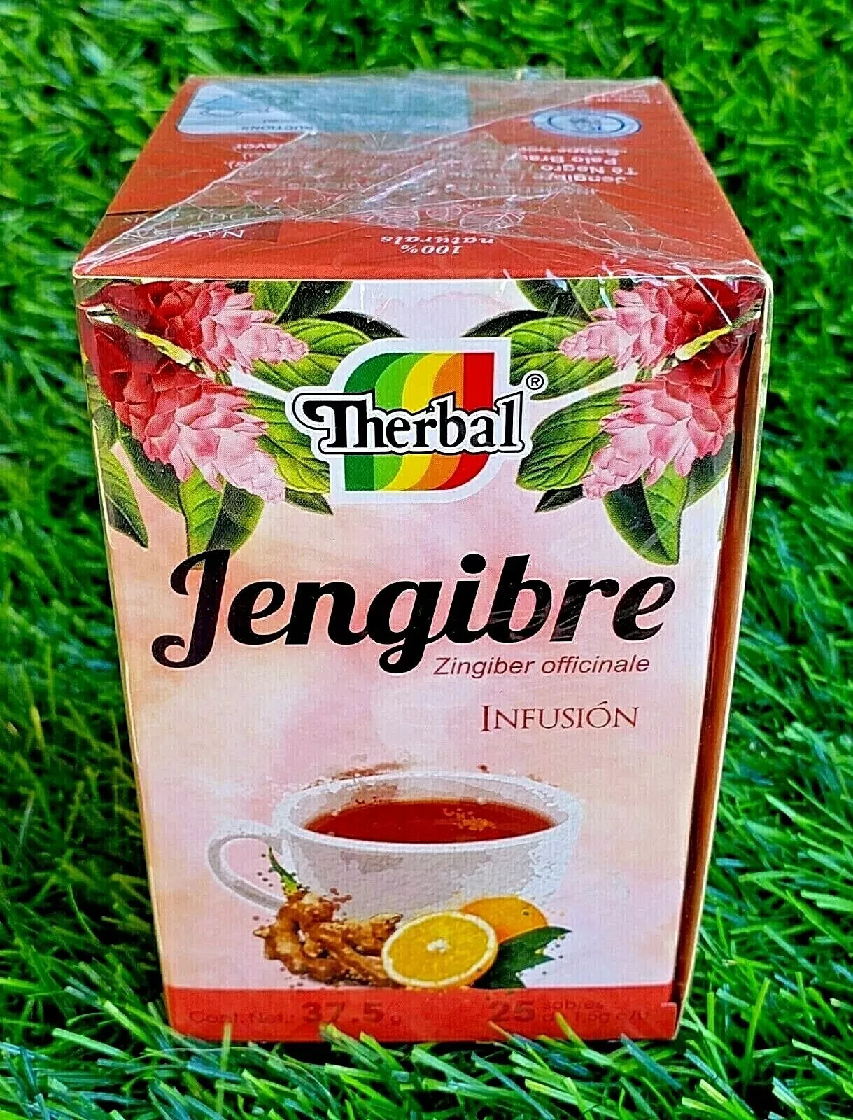 3 Boxes Te de Jengibre Ginger Tea (Zingiber officinale) 75 Bags 0.05oz Black Tea