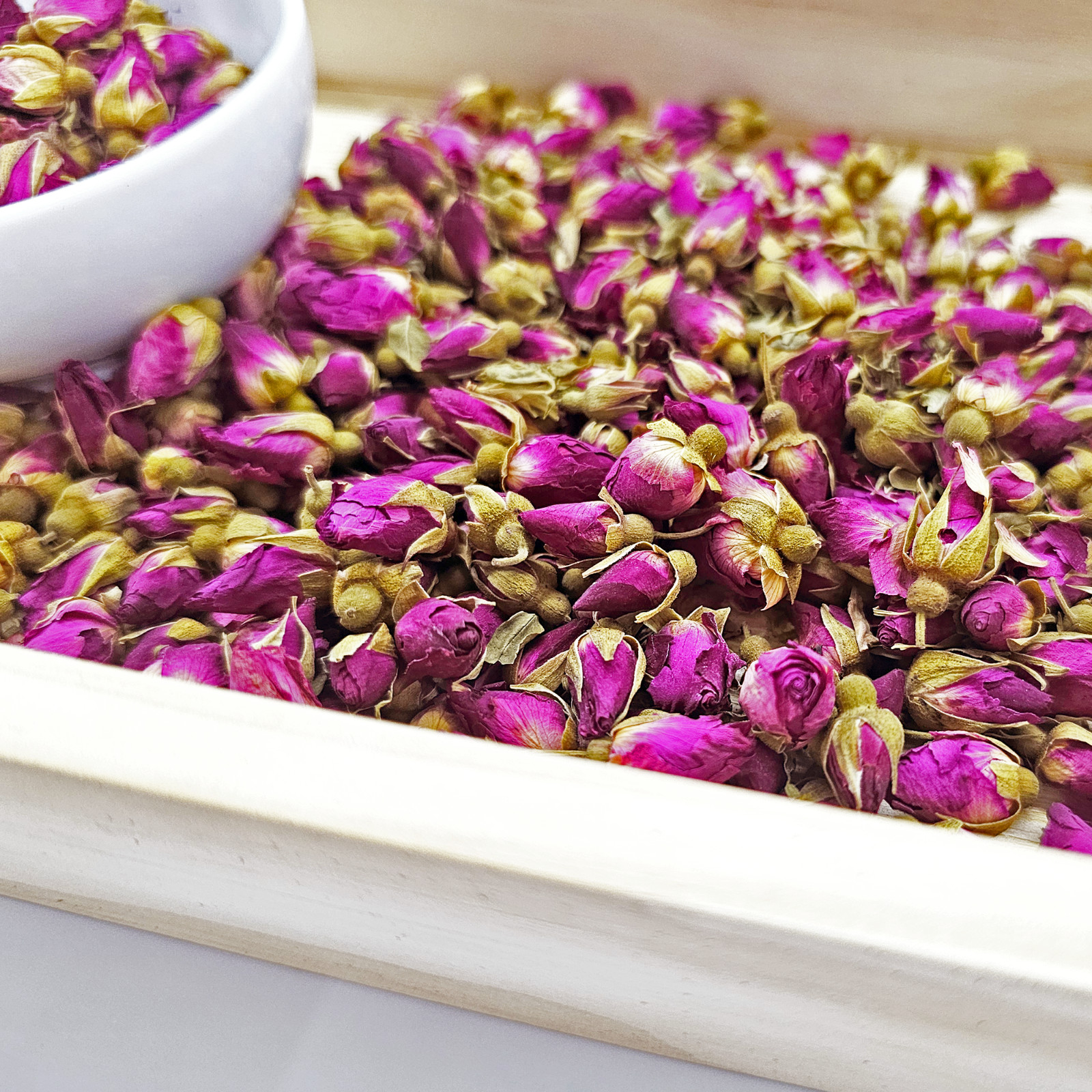 Organic Damask Rose Tea | 100% Natural Dried Rose Petals | Floral Herbal Infusio