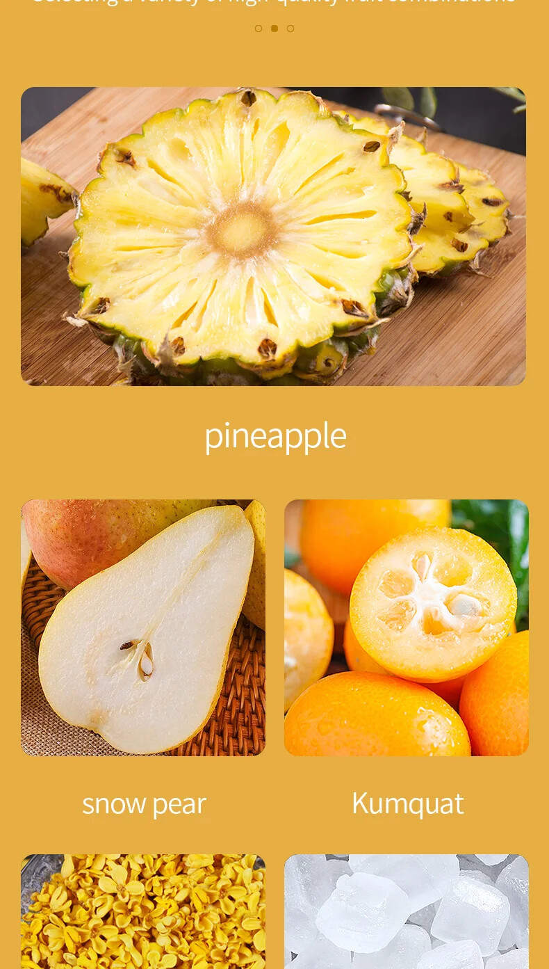 Herbal Tea Premium Natural Healthy Pineapple Osmanthus Snow Pear 375g