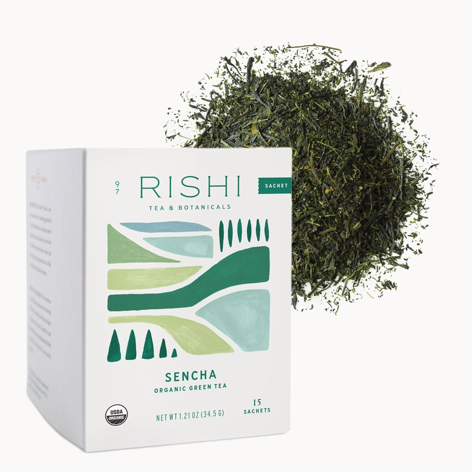 Rishi Tea Sencha Green Tea – Organic Sachet Bags, Caffeinated Japanese Green Tea