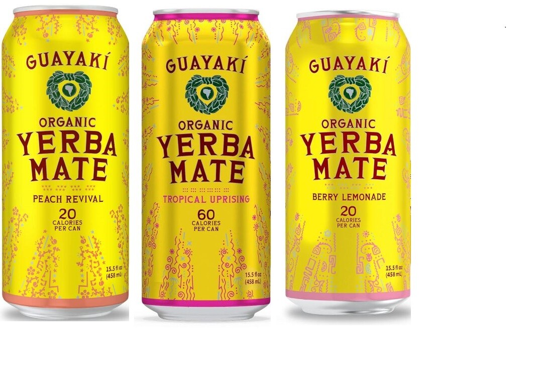 Guayaki Yerba Mate Low Cal – Berry Lemonade,Tropical Uprising, PeachRevival 12pk