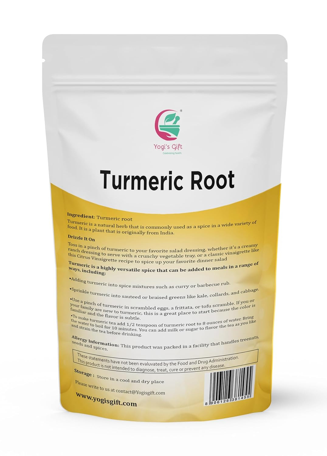 Turmeric Root 1 Lb | Cut and Sifted Dried Turmeric Pieces | Flavourful Indian Sp