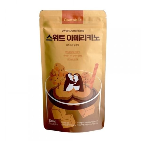 (Box of 10, Sweet Americano) Cantabile Korean Convenience Store Pouch Drink