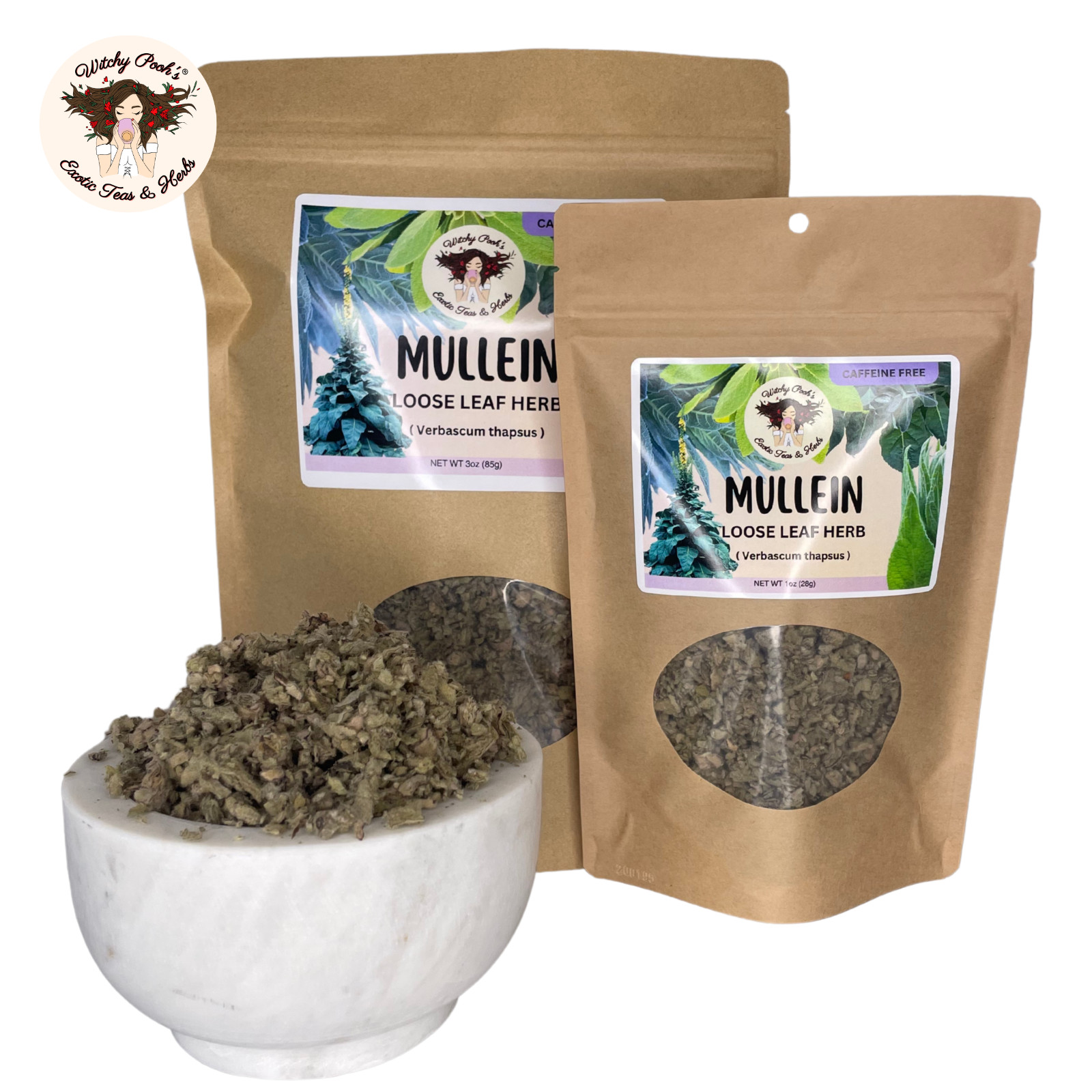 Witchy Pooh’s Mullein Leaf Tea – Loose Leaf Herb, Caffeine Free