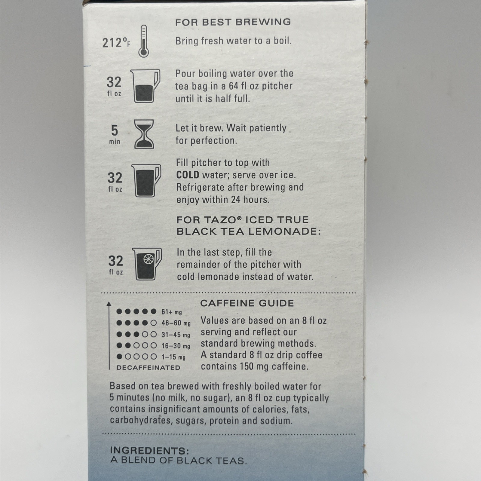Tazo Iced True Black 6 Tea Bags Discontinued Makes Pitchers BB 6/17/22 Unilever