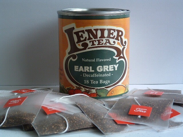 Lenier’s Decaf. Earl Grey Biodegradable Nylon Tea Bags 18 Count Reusable Tins