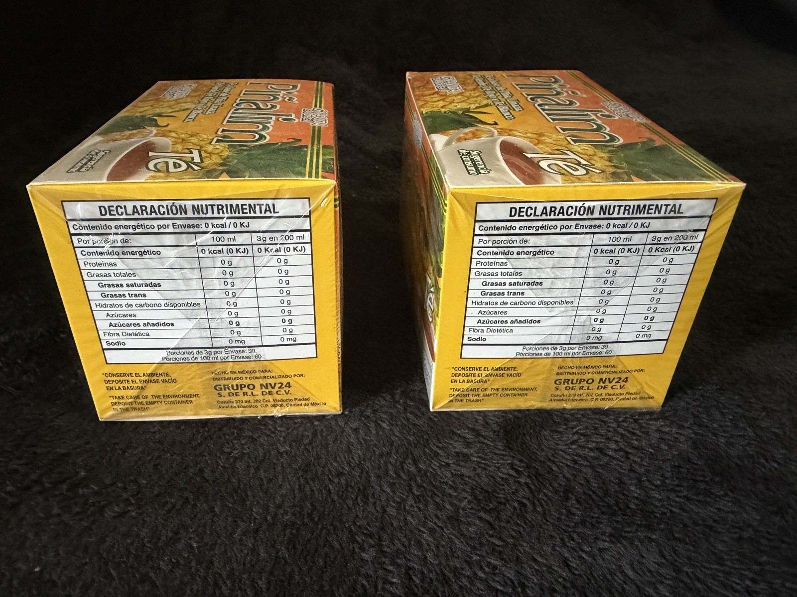 Piñalim Pineapple Flaxseed Green Red White Tea Bags 2 Pack 90g 30 Servings