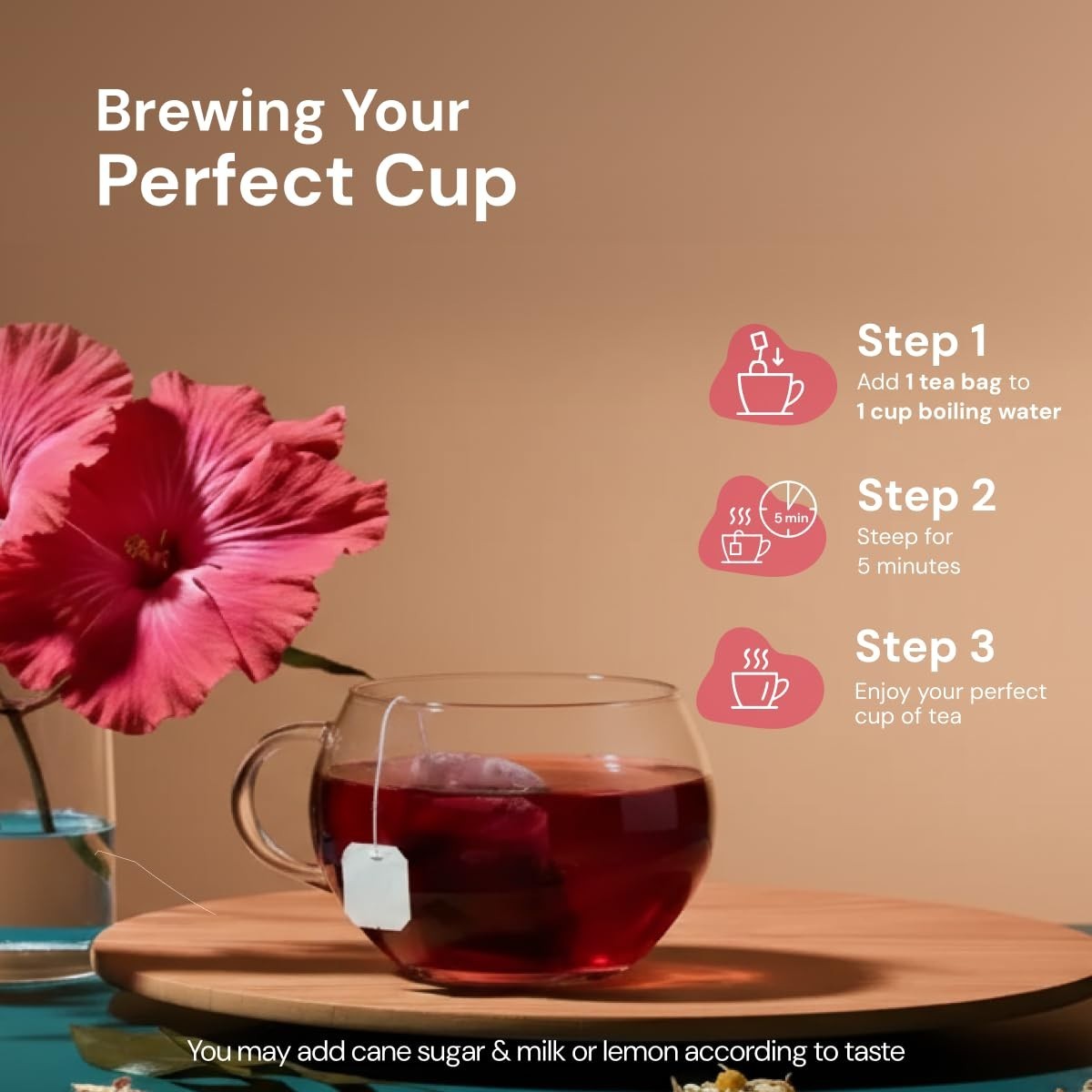 Maharishi Ayurveda All Natural Rose Hibiscus Herbal Tea, 20 Tea Bag
