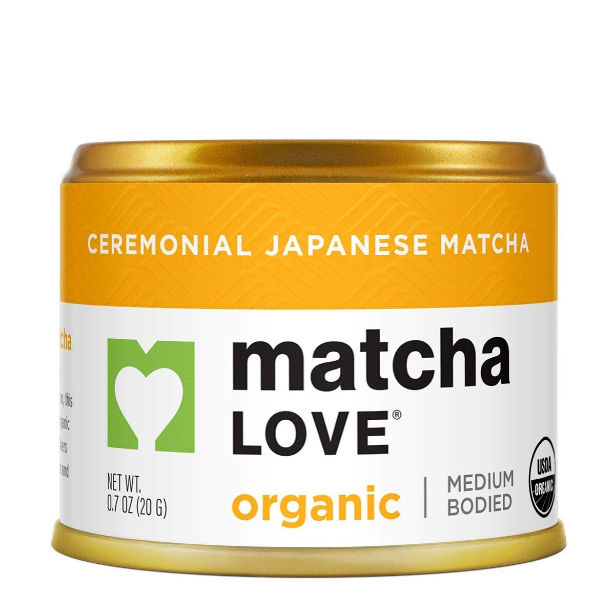 Matcha Love Organic Ceremonial Japanese Matcha Green Tea 0.7 Ounce Canister
