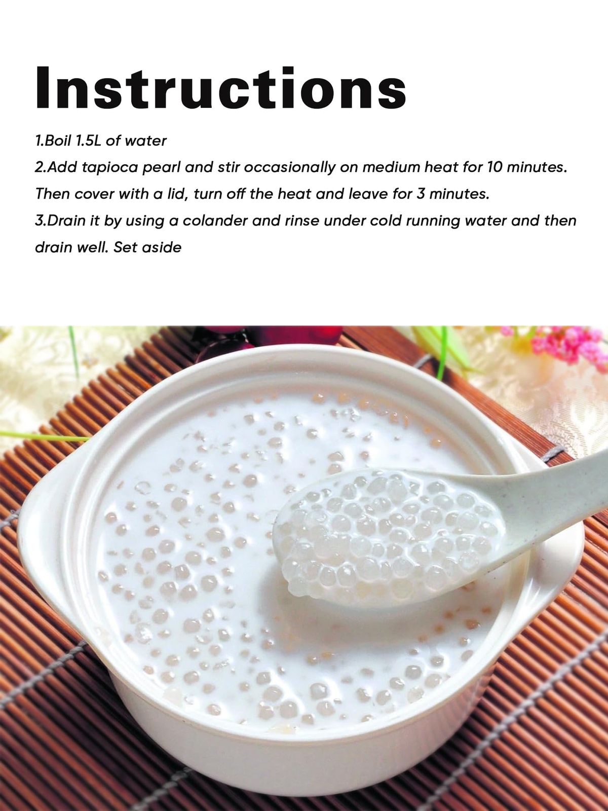 Large Tapioca Boba Pearls Big Sago Balls from Cassava – Best for Bubble Boba …