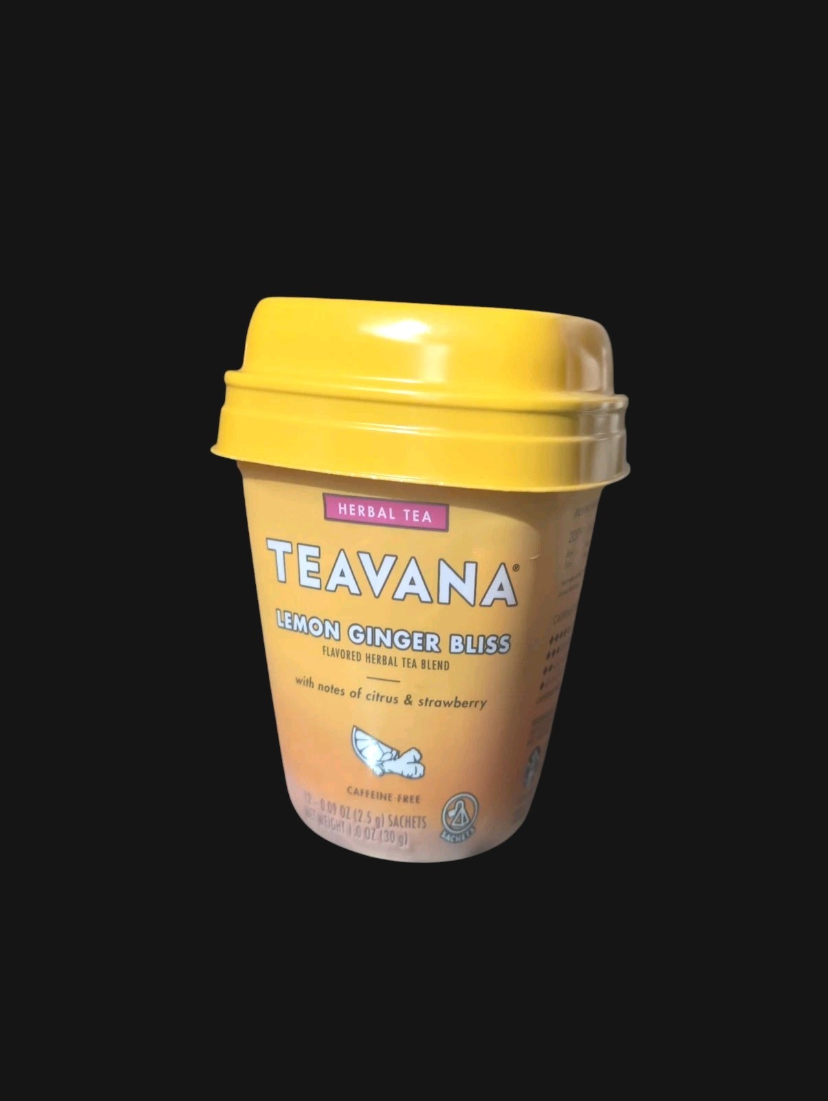 Teavana Lemon Ginger Bliss Herbal Tea 12 sachets Citrus/Strawberry ’24 Starbucks