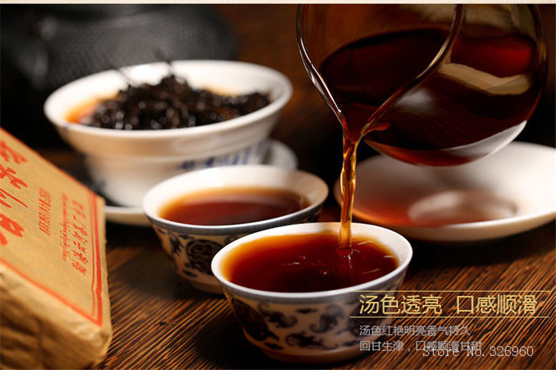100g Ripe Pu-erh Tea Brick Aged Yunnan Compressed Dark Tea Smooth Flavor