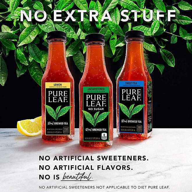 Pure Leaf Real Brewed Tea Unsweetened Black Tea 16.9 fl. oz., 18 pk.