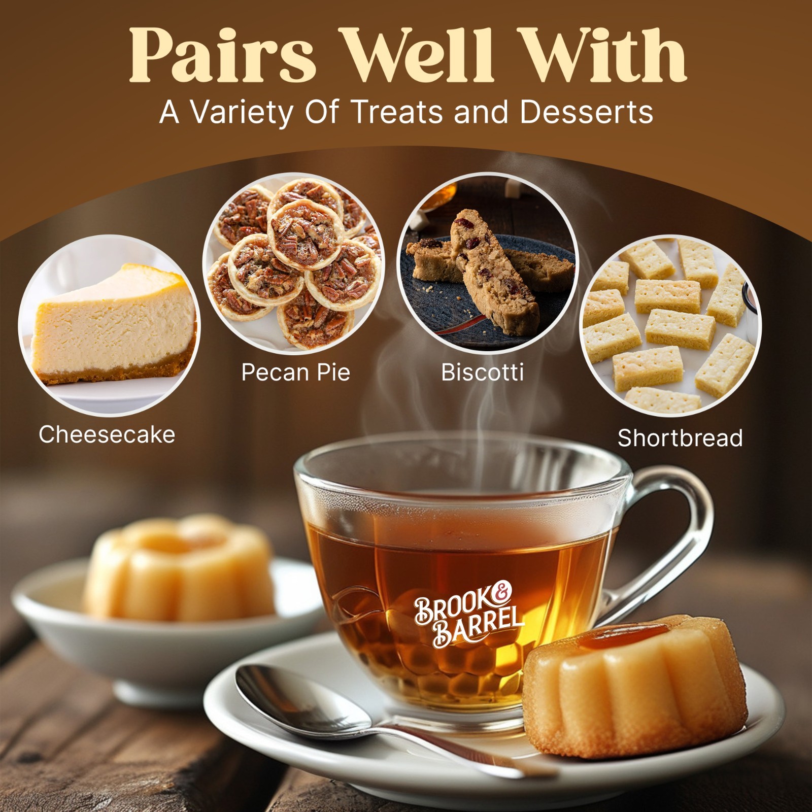 Brook & Barrel 🌿 Organic Loose Leaf Caramel Tea | Farm to Table Premium Flavor