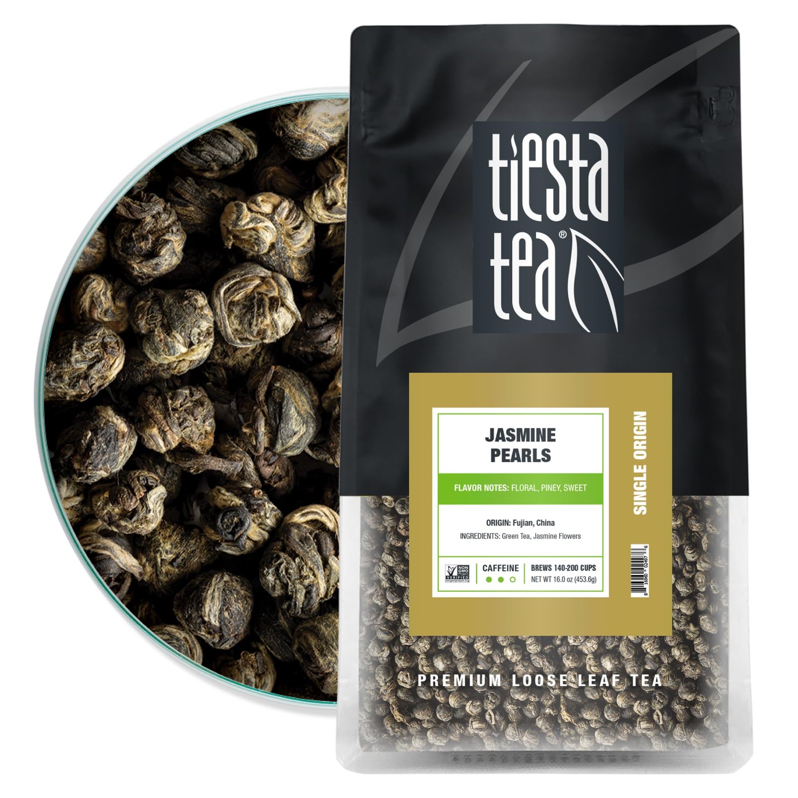 Tiesta Tea – Jasmine Pearls Green Tea, Loose Leaf, Single Origin Premium Jasm…