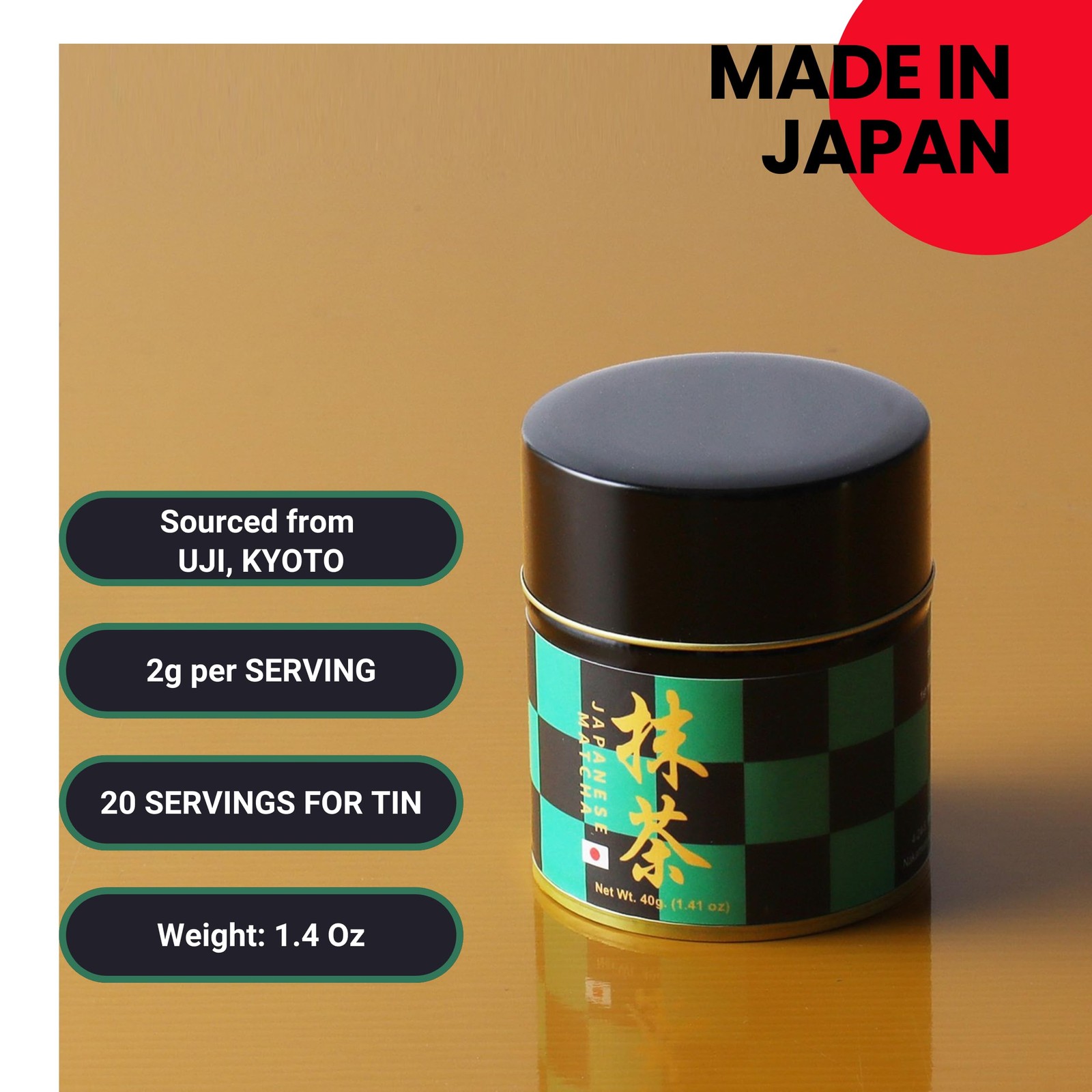 Matcha Powder – Japanese ceremonial grade Kyoto Uji First Harvest Stone-Mille…