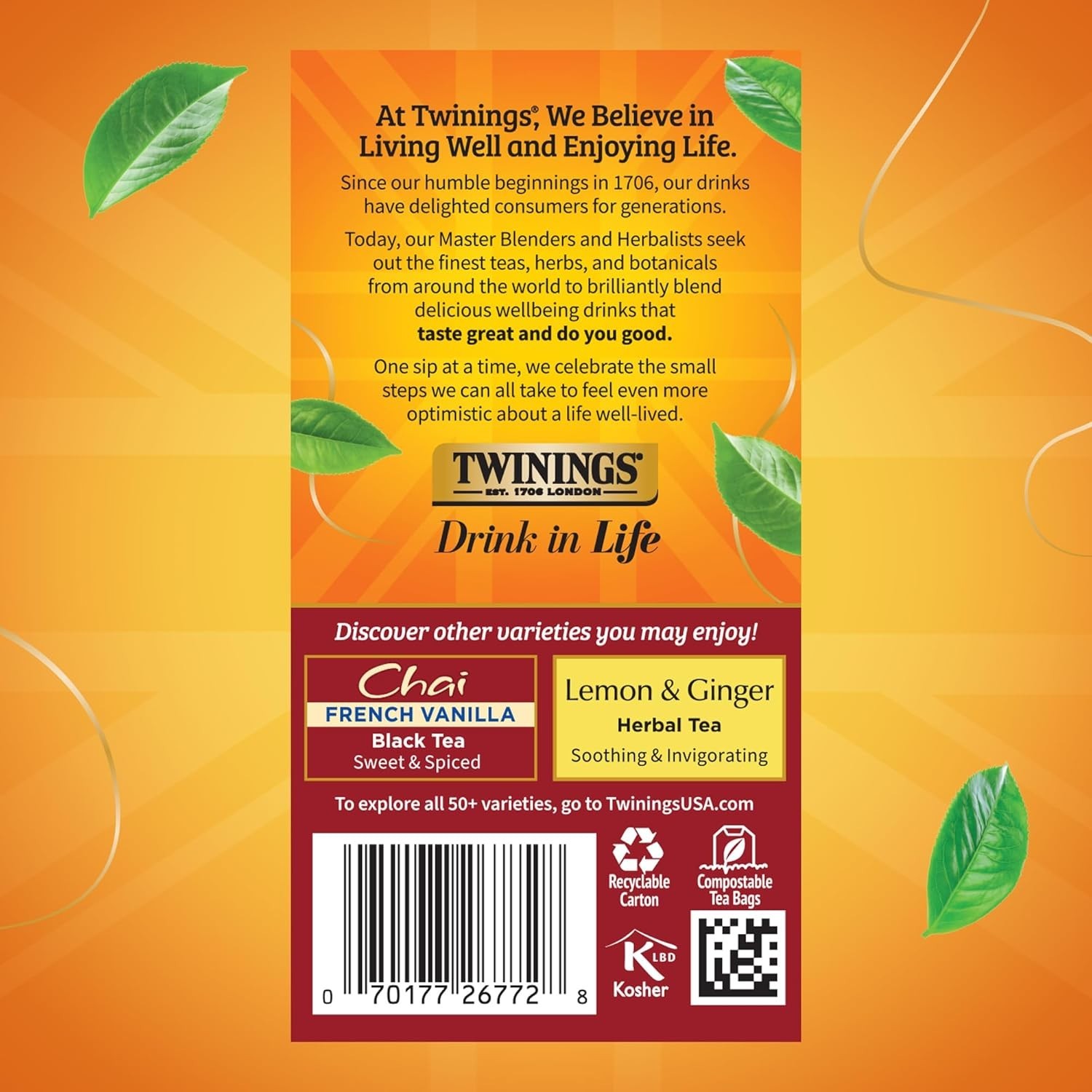 Twinings Chai Ultra Spice Flavoured Black Tea 20 Bags Pack of 6