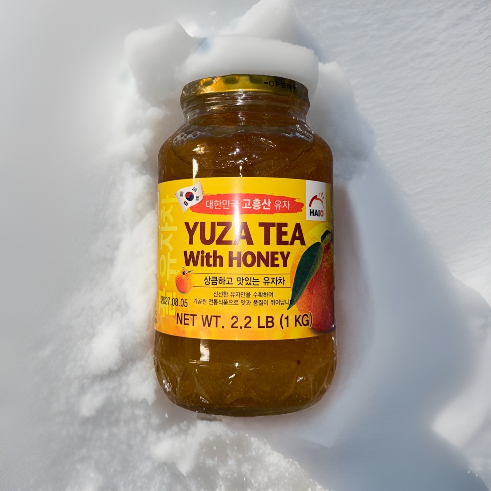 YUZA TEA With HONEY, Net Weight: 2.2 LB (1 KG), HAIO Brand, Item No. 1320101001