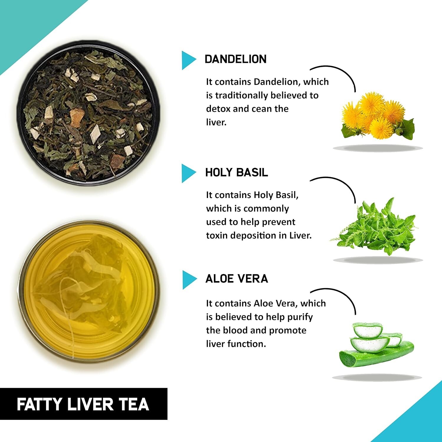 TEACURRY Fatty Liver Tea (1 Month Pack, 30 Tea Bags) – Helps With Fatty Liver