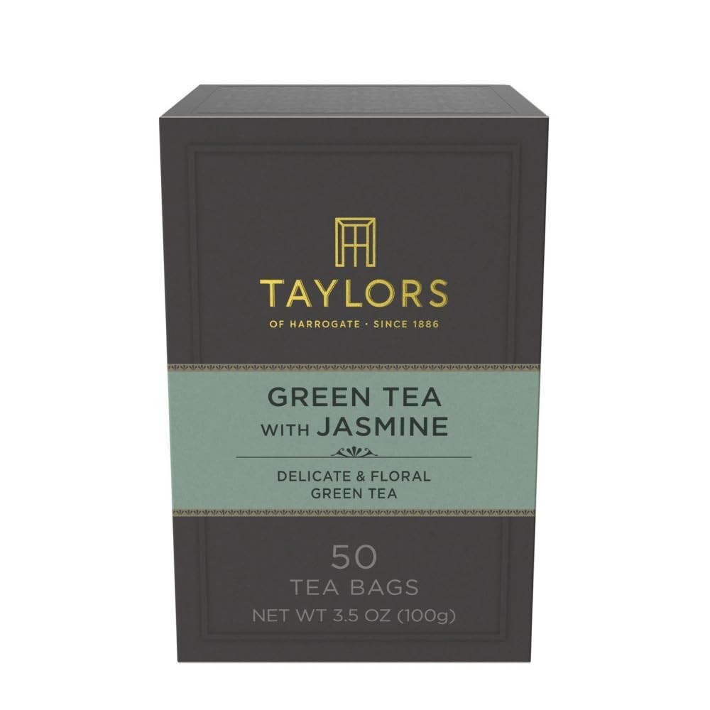 50 Count Jasmine Infused Green Tea Bags – Sweet & Floral Caffeinated Blend