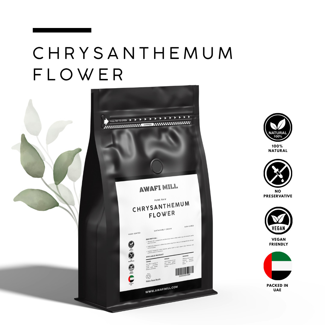 AWAFI MILL Snow Chrysanthemum Flowers – 250 g | 9 Oz