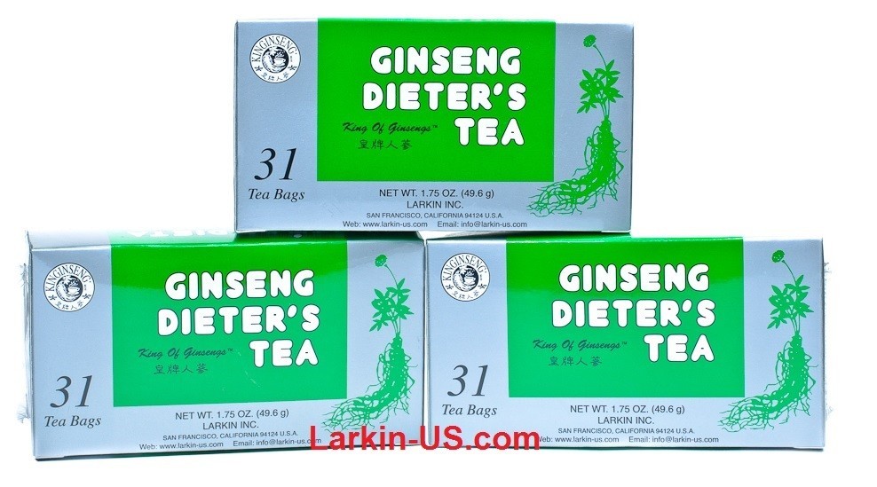 6 Kinginseng® Ginseng Dieter’s Tea- Six Month’s Supply (total 186 bags)