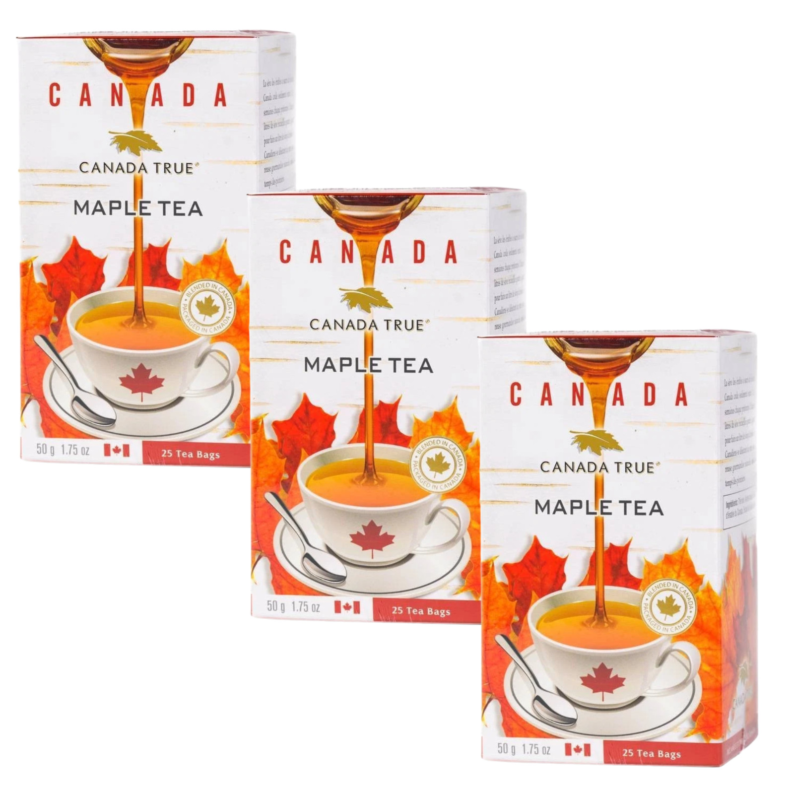 CANADA TRUE Premium Maple Tea -25 Tea Bags 50g – 3 Pack – Canada Imported