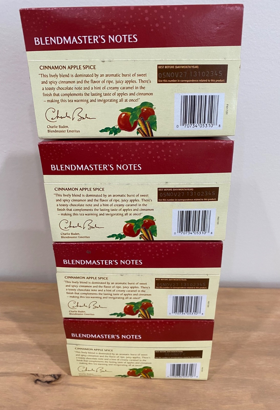 Celestial Seasonings Cinnamon Apple Spice Herbal Tea LOT/4 Boxes BBD 11’27