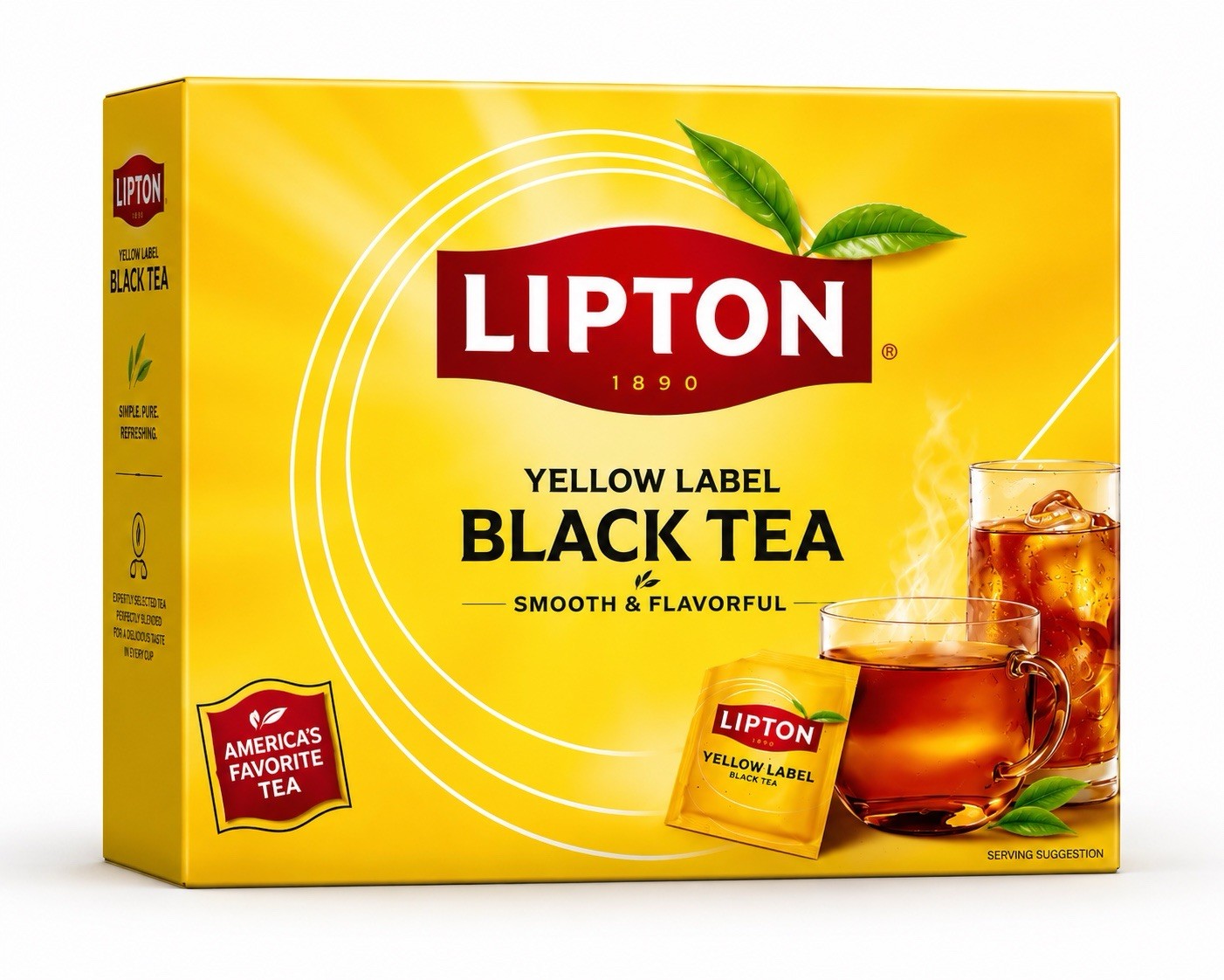 Lipton Yellow Label Black Tea Bags – 10 Pack (100 Tea Bags Each) – New & Sealed