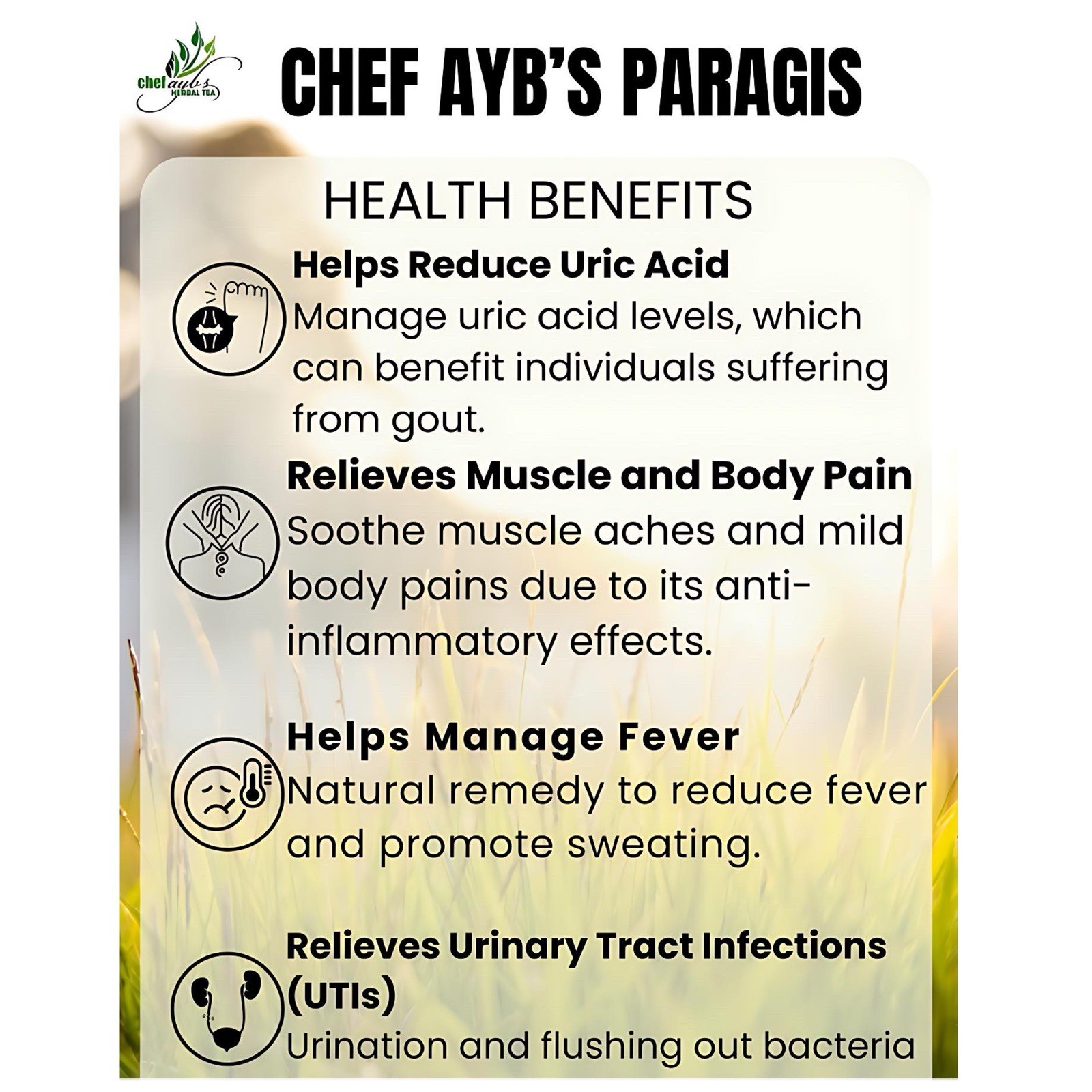 Chef Ayb’s Paragis with Moringa and Guyabano Tea (20 Tea bags)
