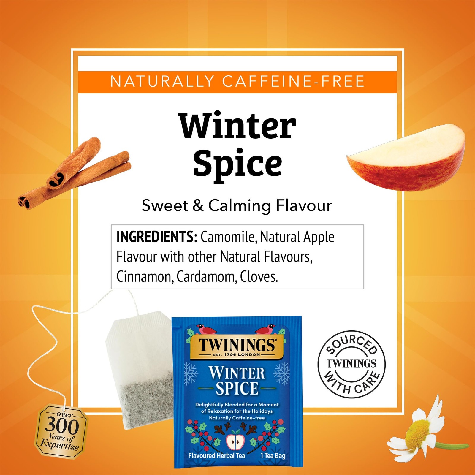 Twinings Winter Spice Herbal Tea Individually 20 Count (Pack of 1), Brown