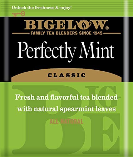 Bigelow Perfectly Mint (Formerly Plantation Mint) Tea Bags 20 count (Pack of 6),