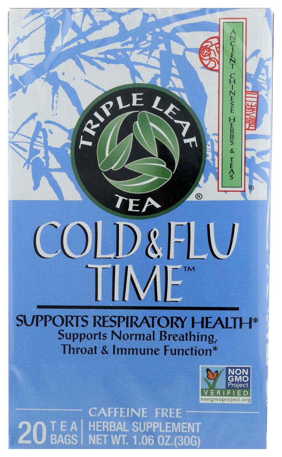 Triple Leaf Tea Cold & Flu Time Herbal 20 Bags 3 Pack