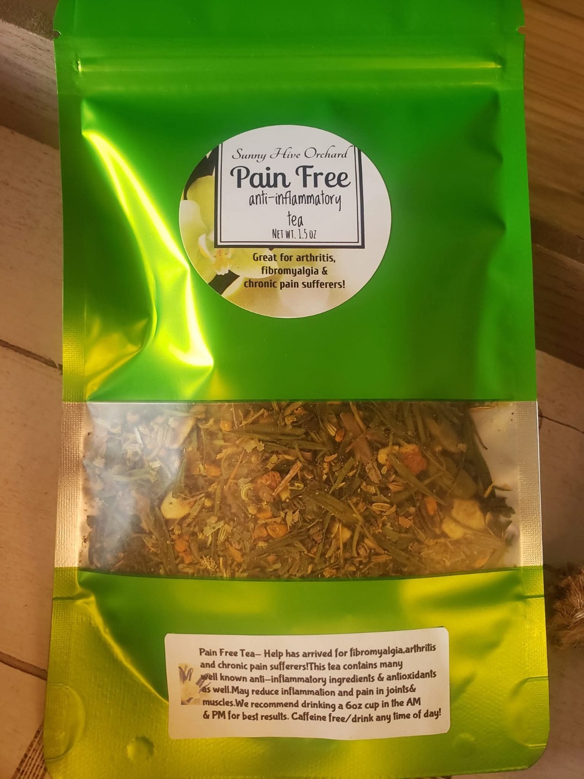 PAIN FREE loose leaf tea by Sunny Hive Orchard, anti-inflammatory tea looseleaf