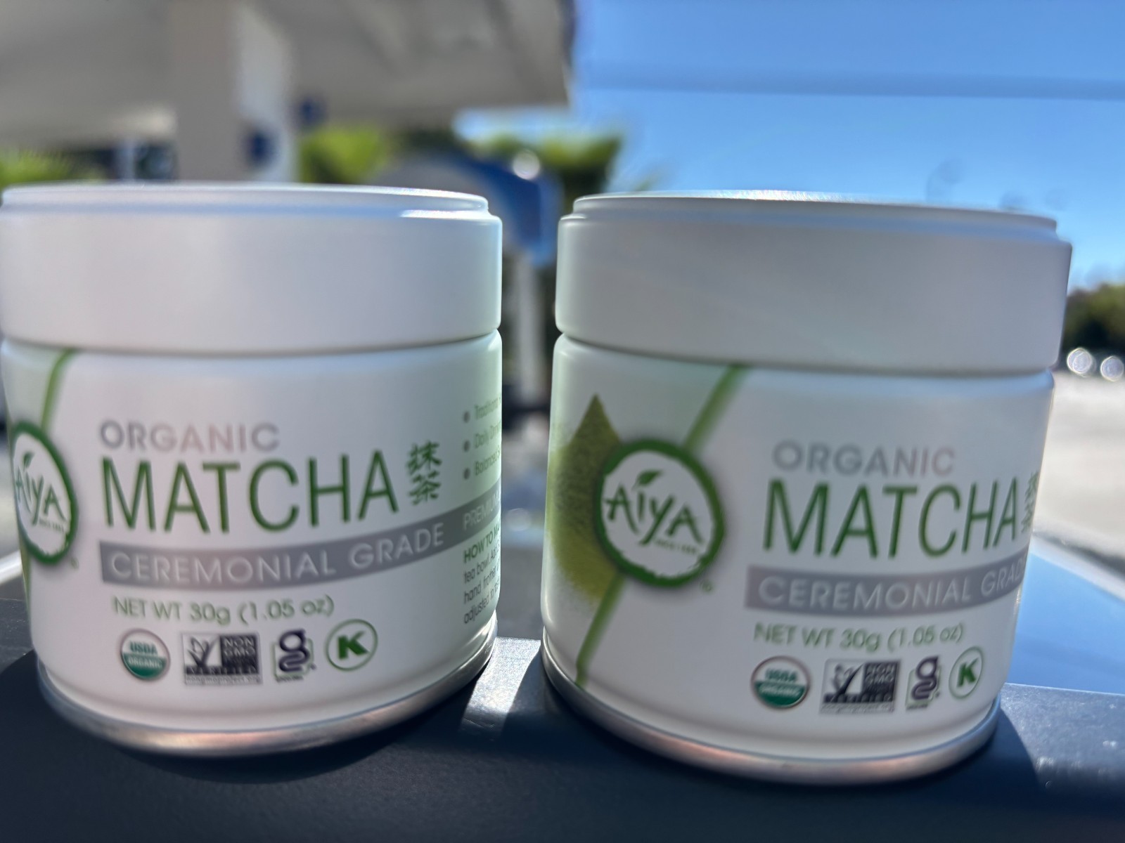 2 Cans Aiya Japanese ORGANIC Matcha Ceremonial Grade 30g (1.5oz) EXP 05/2027