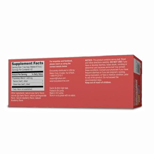 Hyleys Slim Tea 42 Ct Assorted – Suplemento De Hierbas Para Perdida De Peso, …
