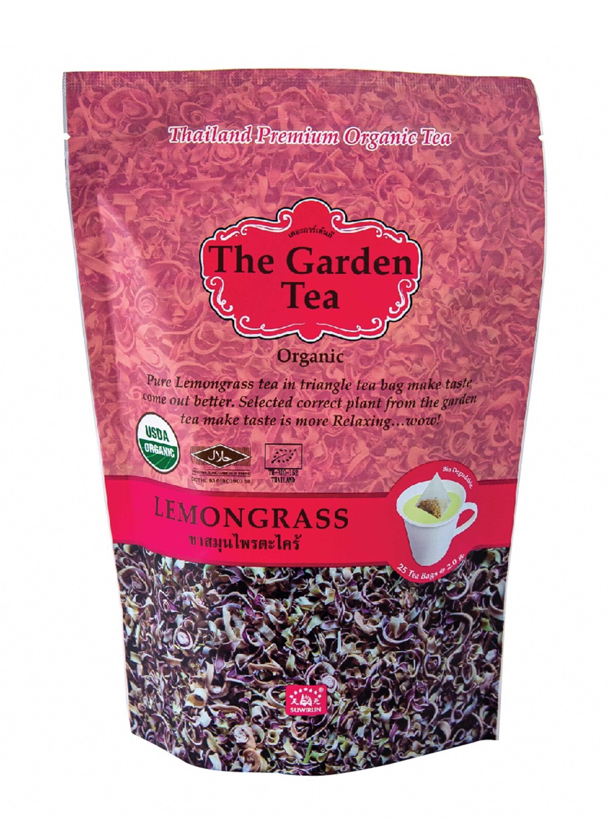 The Garden Tea Lemongrass and Ginger Thailand Premium Organic Tea (25 teabags)