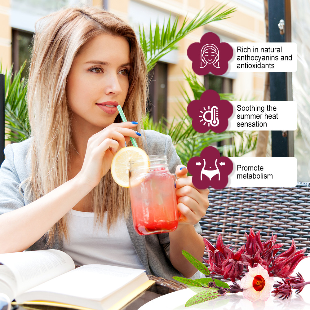 Organic Hibiscus Tea Bags, 100% Pure Dried Hibiscus Flower Tea, Te De Hibisco
